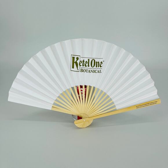 Ketel One Botanical White Foldable Portable Personal Handheld Paper Fan - NWOT - Picture 1 of 14